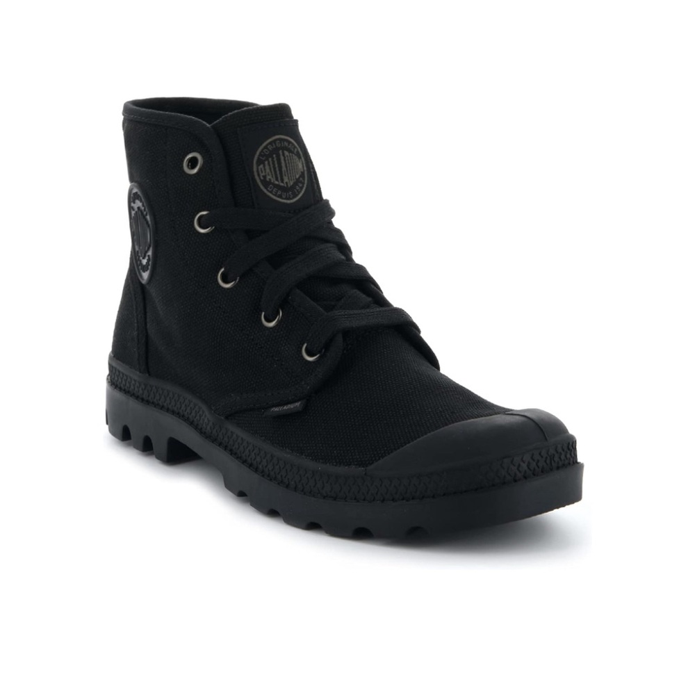 PALLADIUM WOMENS PAMPA HI BOOT BLACK - 9